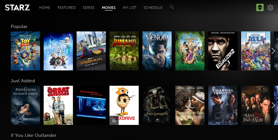 Unblock and Watch Starz outside USA